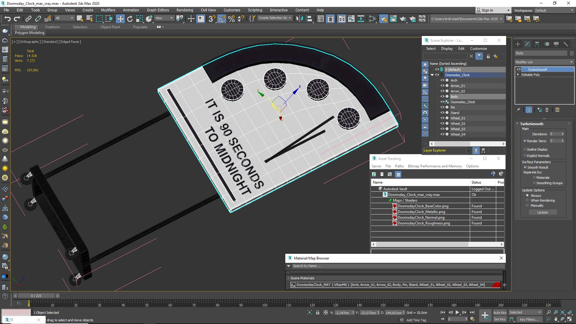 3D Doomsday Clock - TurboSquid 2273688
