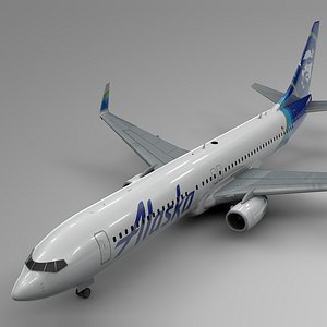 3D alaska airlines boeing 737-800