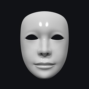 Theater Mask with Neutral Expressions
