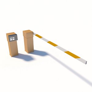 3D parking barrier 3D model