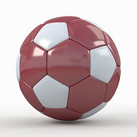 Soccerball SuperHighPoly red white