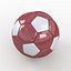 Soccerball SuperHighPoly red white