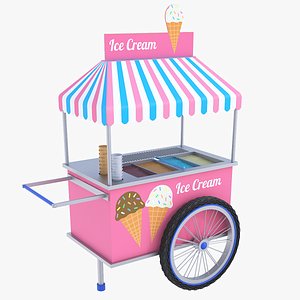 3D ice cream cart