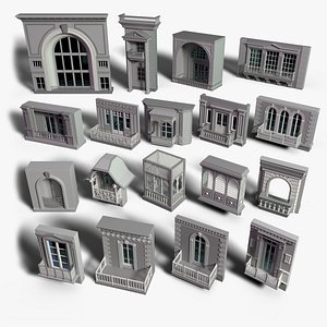 Building Facade Collection 6 - 18 pieces