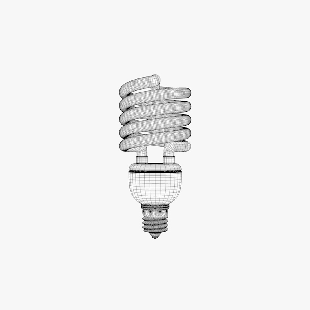 3d Model Fluorescent Light Bulb