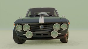 3D lancia fulvia rallye car model