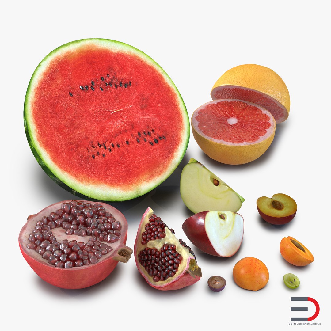 Cross Section Fruits Collection 2 3D Models 3D model preview