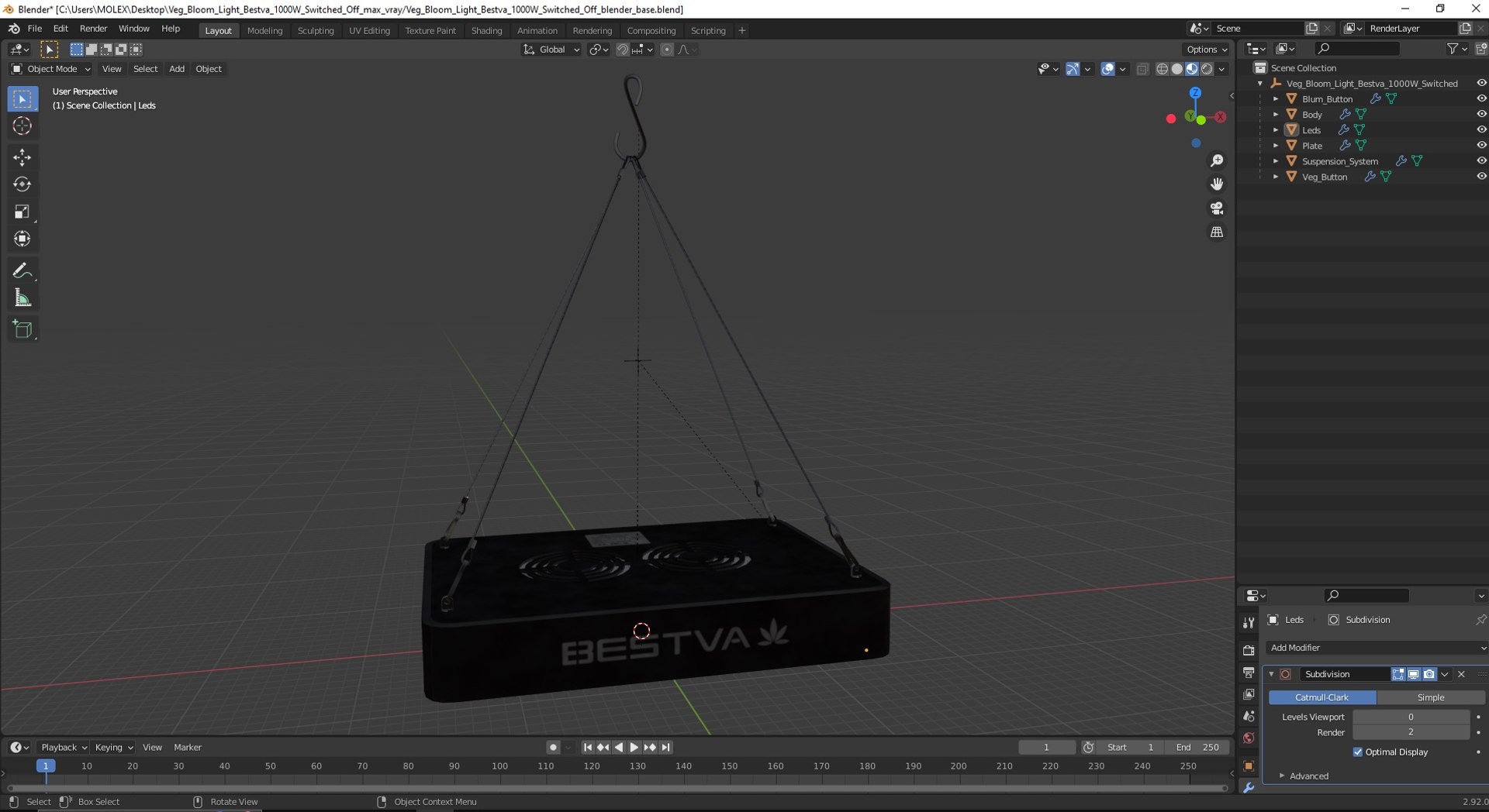 Veg Bloom Light Bestva 1000W Switched Off 3D model https://p.turbosquid.com/ts-thumb/2V/GhyXur/8Q/vegbloomlightbestva1000wswitchedoffvray3dmodel033/jpg/1705935990/1920x1080/fit_q87/9bc82a5443f1916d7b51d965da74a7557fb8c7b9/vegbloomlightbestva1000wswitchedoffvray3dmodel033.jpg