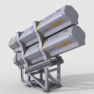 3D RBS15 Mk4 MISSSILES LAUNCHER model