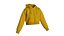 Felpa corta con cappuccio raglan femminile