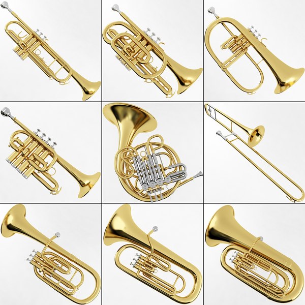 Brass Instrument Collection, 3D Props