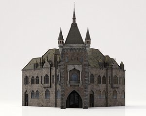 bloodborne style church buildings 3D model