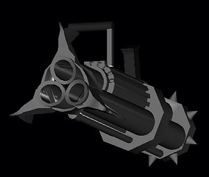 cannon gun 3d model