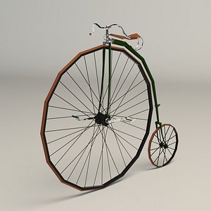 Low Poly Antique Bike