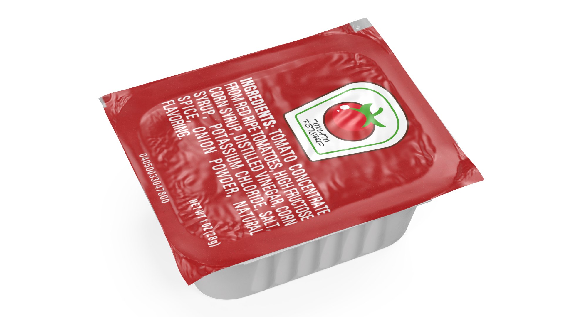 Tomato Ketchup Mini Sauce Pot 3D model preview