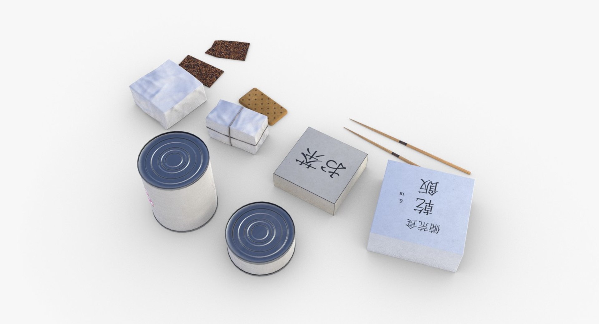 Japanes Combat Rations 3D Model - TurboSquid 1391442