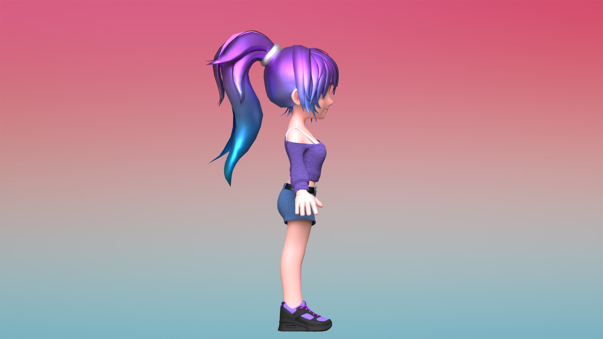 3D Model Poppy Cartoon Character - TurboSquid 2074210