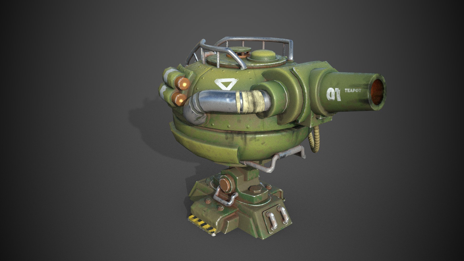 Teapot Turret Model TurboSquid 2021307