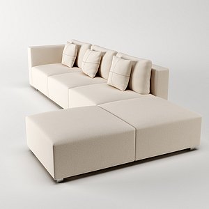 3d model minotti braque sofa
