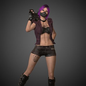 3D Cyberpunk Girl