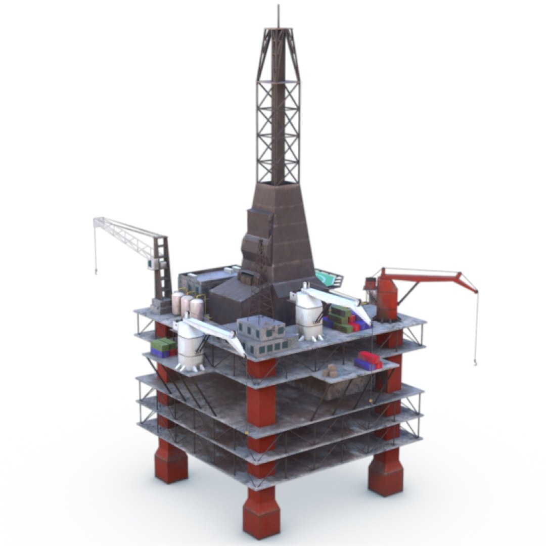 Oil Rig 02 3D Model - TurboSquid 1220052