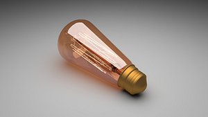 3D Edison Light Bulb E26 model