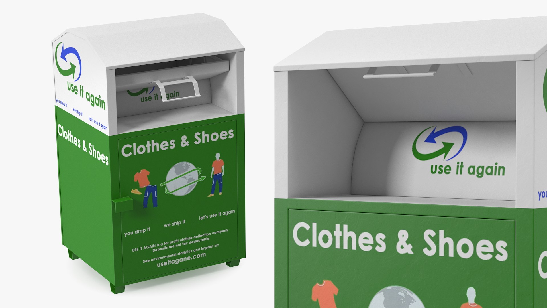 Recycle Drop Box For Clothes Rigged 3D Model TurboSquid 2046403