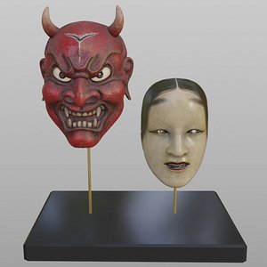 3D Japanese Devil Mask model