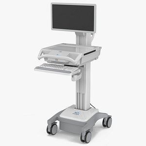 Capsa Healthcare Medical Computer Cart White 3D