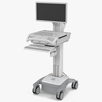 Capsa Healthcare Medical Computer Cart White