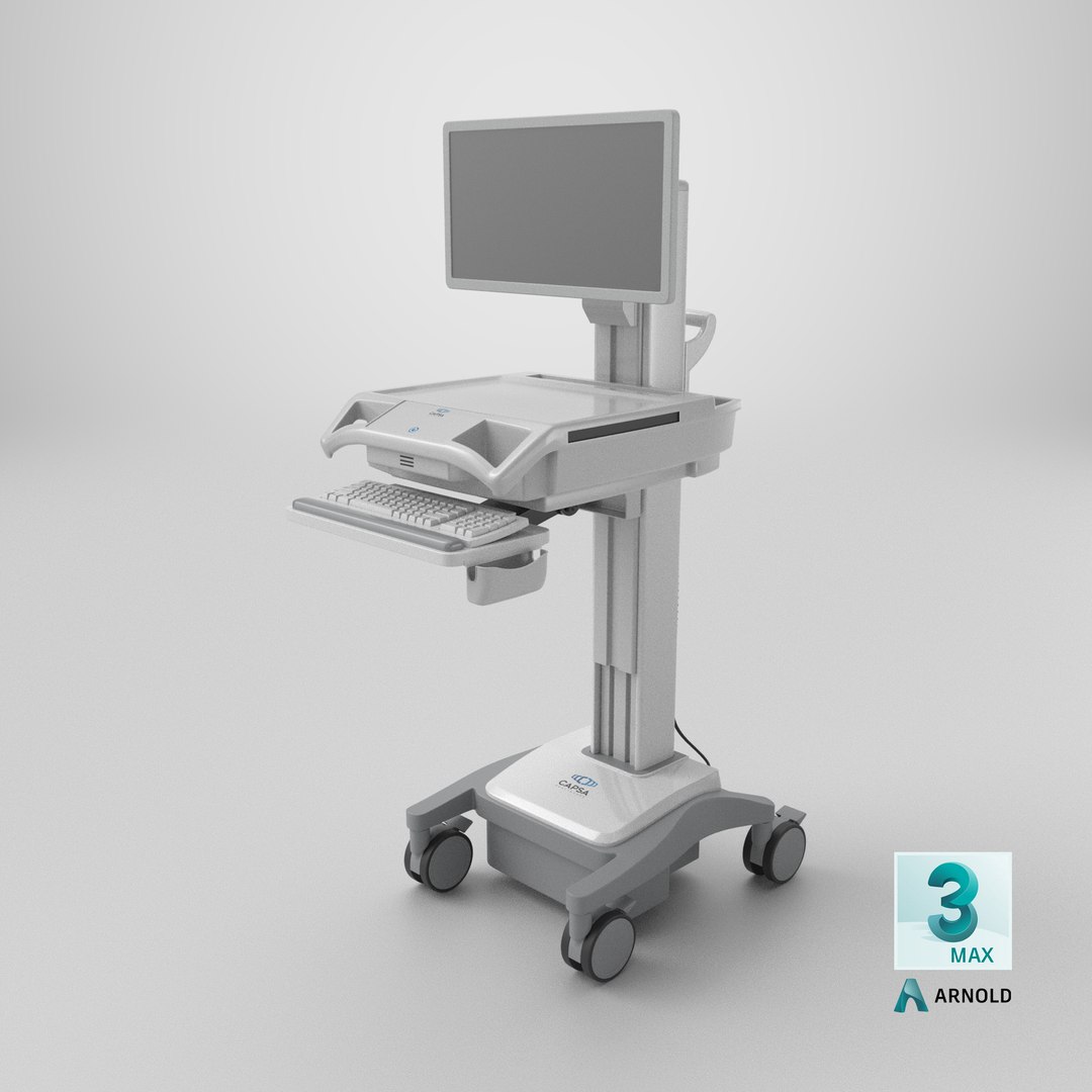 Capsa Healthcare Medical Computer Cart White 3D https://p.turbosquid.com/ts-thumb/2V/xYwTrI/E9/stemcell_max_arnold_render/png/1769470463/1920x1080/fit_q87/d4d55b0a29d8c744b84e5de680c93e2ce2dbe570/stemcell_max_arnold_render.jpg