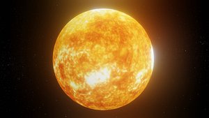 photorealistic sun 8k stars 3D model