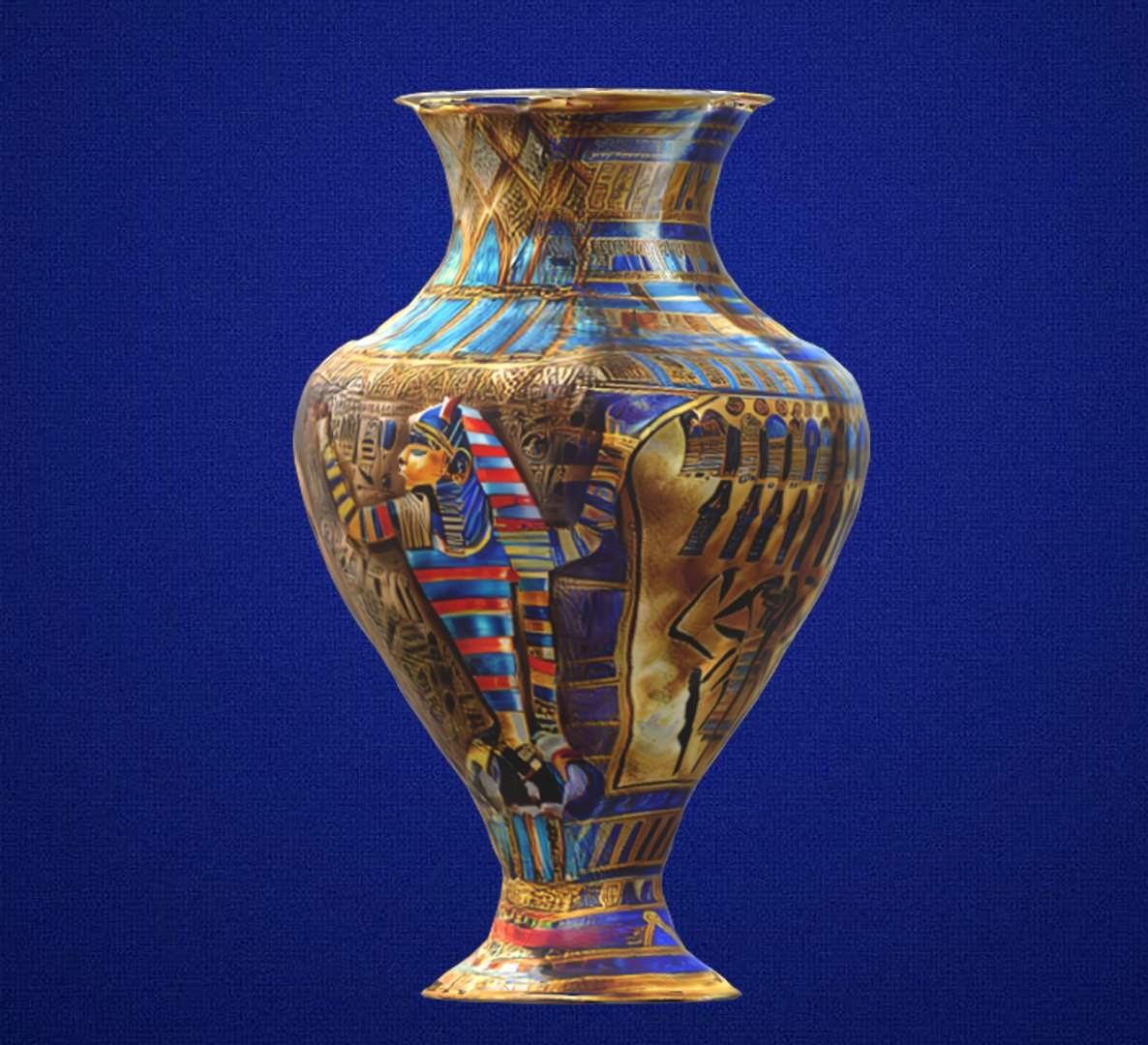 3D Egyptian Vase Egypt Ancient - TurboSquid 2151352