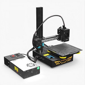 Mini 3D Printer with PSU Rigged for Maya