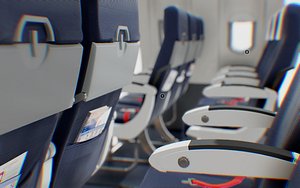 3D Airbus A320 Airplane Cabin