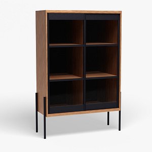 3D Scandinavian Display Cabinet
