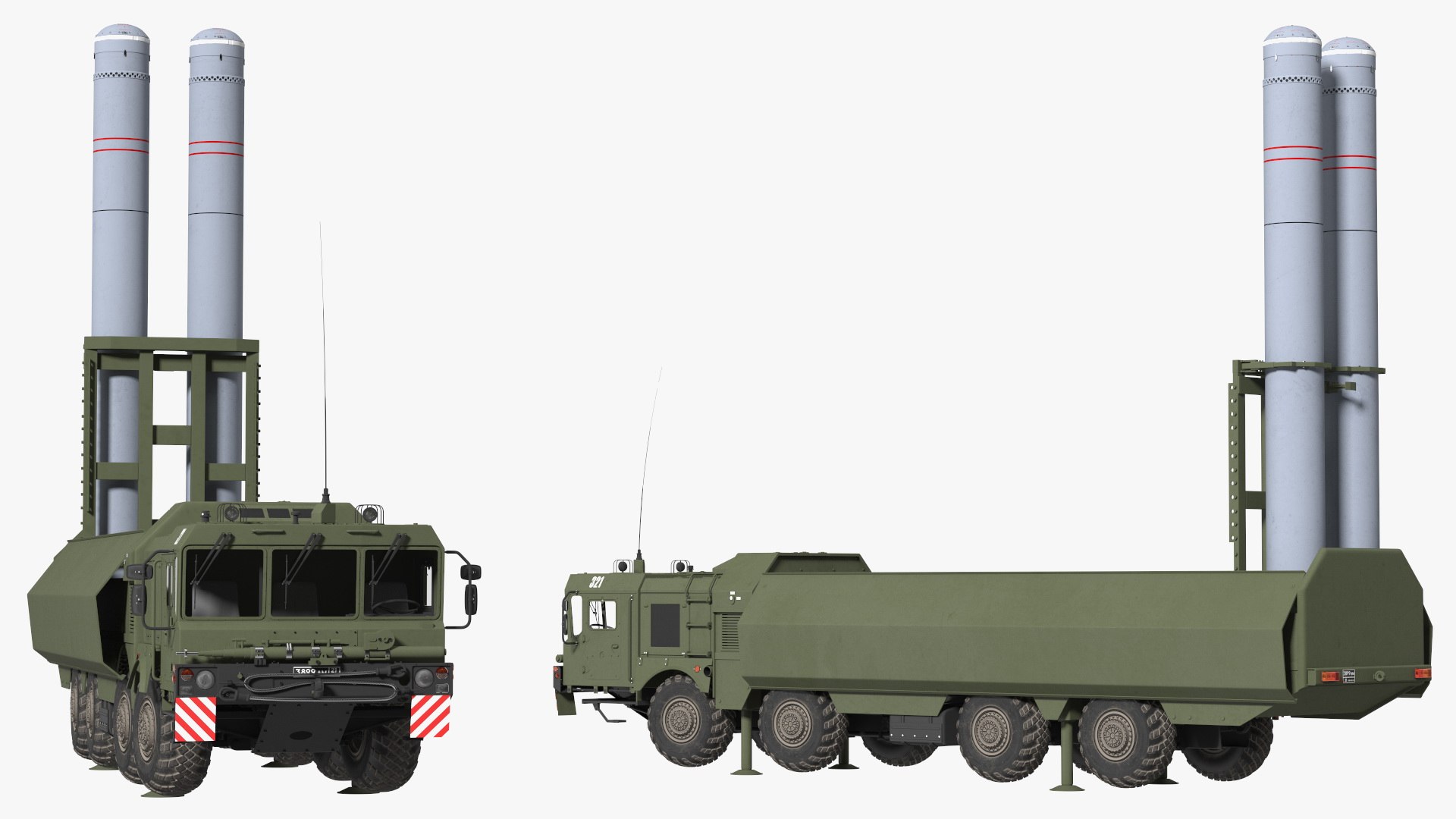 3D 300P Bastion-P Mobile Defence Missile System Rigged model ...