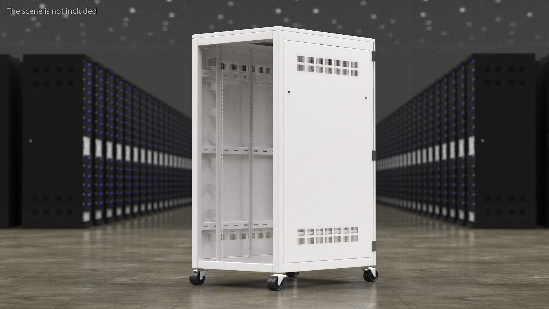 3D Floor Standing Rack 27U White Empty TurboSquid 1848970