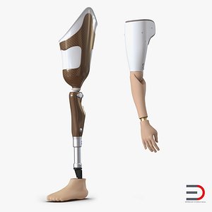 3d prosthetic leg arm model