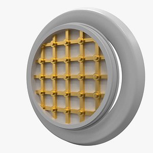 3D Plaster Ventilation Duct with Ornate Ceiling Rosette 3D Model17