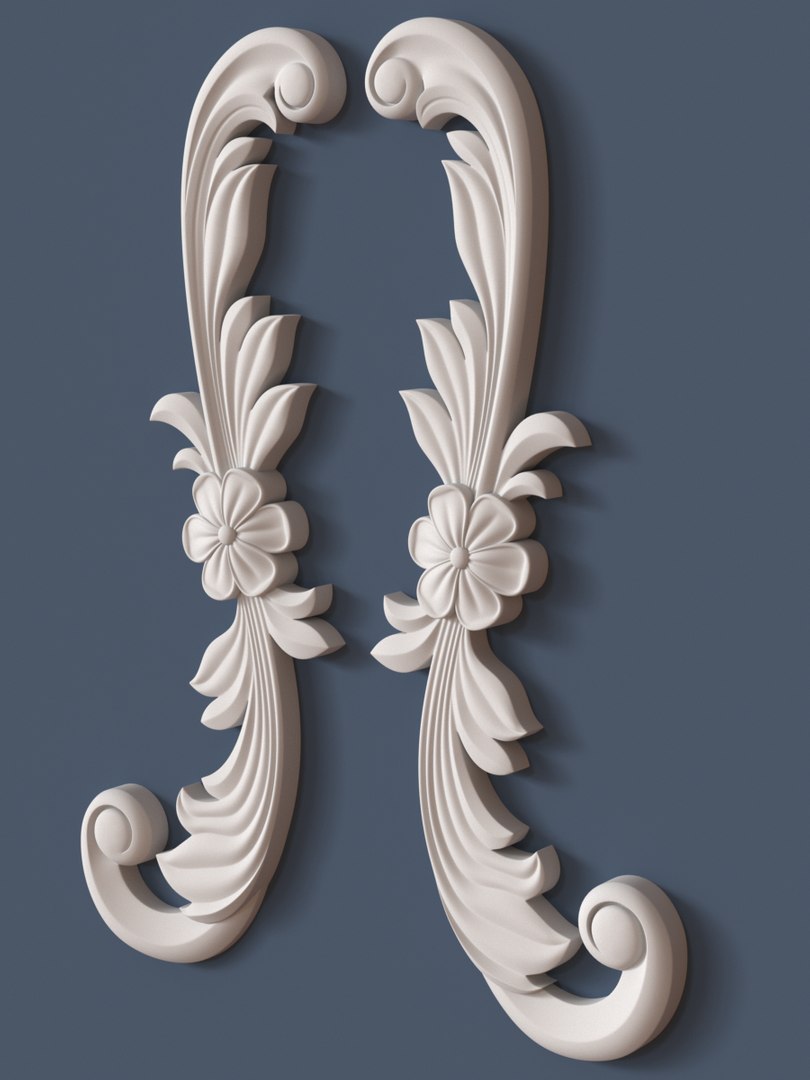 3d Model Decorative Scroll
