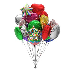 foil balloons 3D model