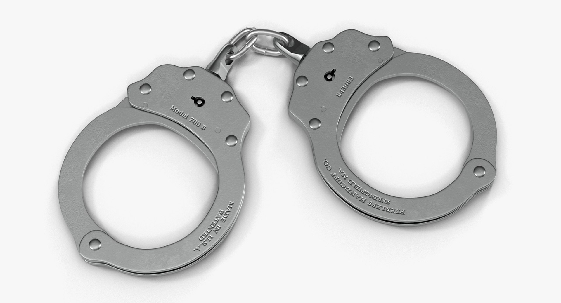 Short Chain Handcuffs 3D model preview