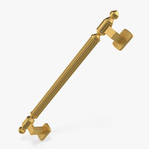 Door Handle Designer Ribbed Gold