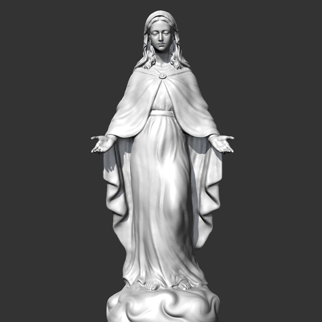 3D Virgin Mary Statue V3 3D Print Model - TurboSquid 2185264