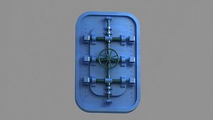 3D Armored vault door 3d model model
