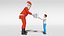 3D santa claus giving gift