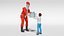 3D santa claus giving gift