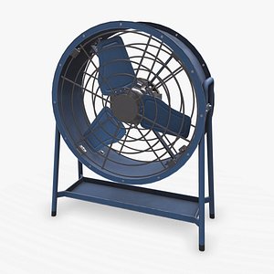 Axial Flow Fan Low-poly PBR 3D