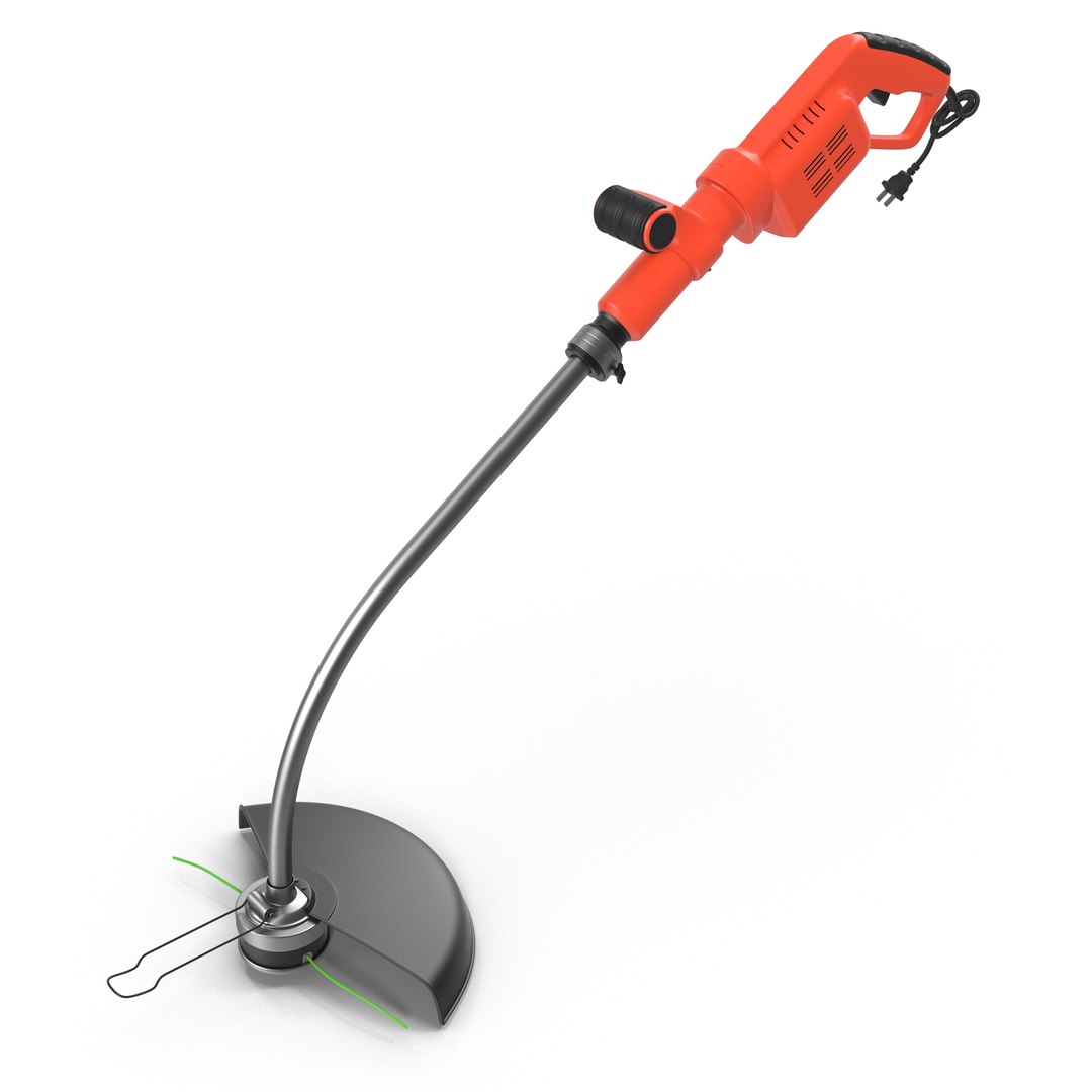 Electric Lawn Trimmer 3D Model 3D model preview